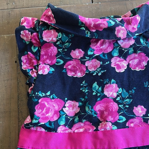 Janie and Jack navy rose dress - Picture 3 of 7